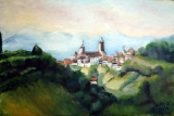 vue de l'Ausane - huile