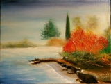 arbres flamboyants - huile